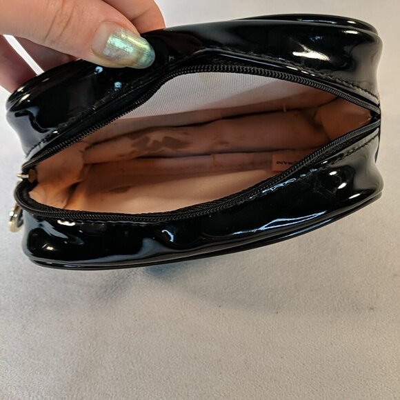 Giorgio Armani 2 Perfume Bags Pouches Makeup Small Black Sequin Patent Gold - Picture 14 of 15